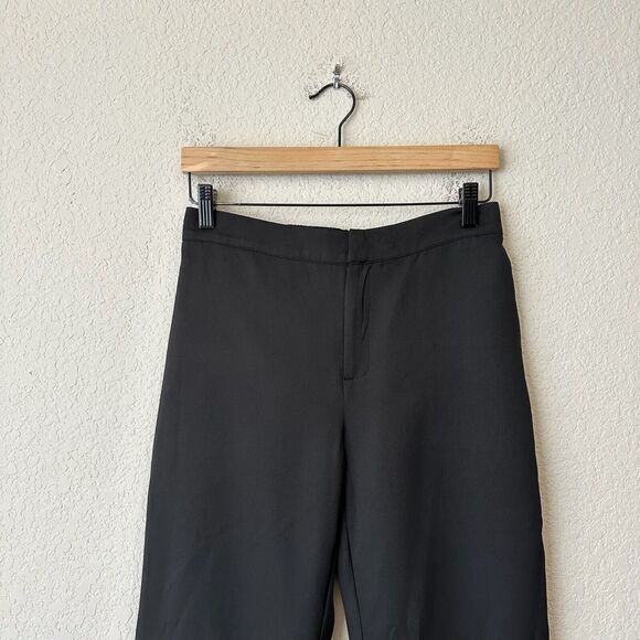 NWT STRUT & BOLT Los Angeles Black Wide-Leg Pants w Feather Trim - Picture 2 of 13